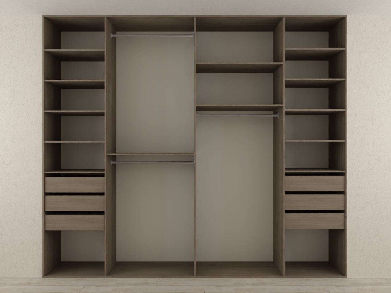 Вбудована 4-х дверна шафа-купе на замовлення Бровари та Бориспіль